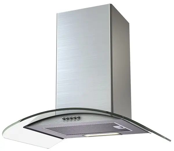 SABRINA 600 inox/glass push button вытяжка кухонная